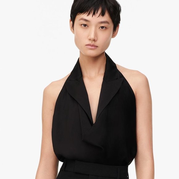 Zara, NWT, Halter Top with lapel collar, S - Picture 3 of 5